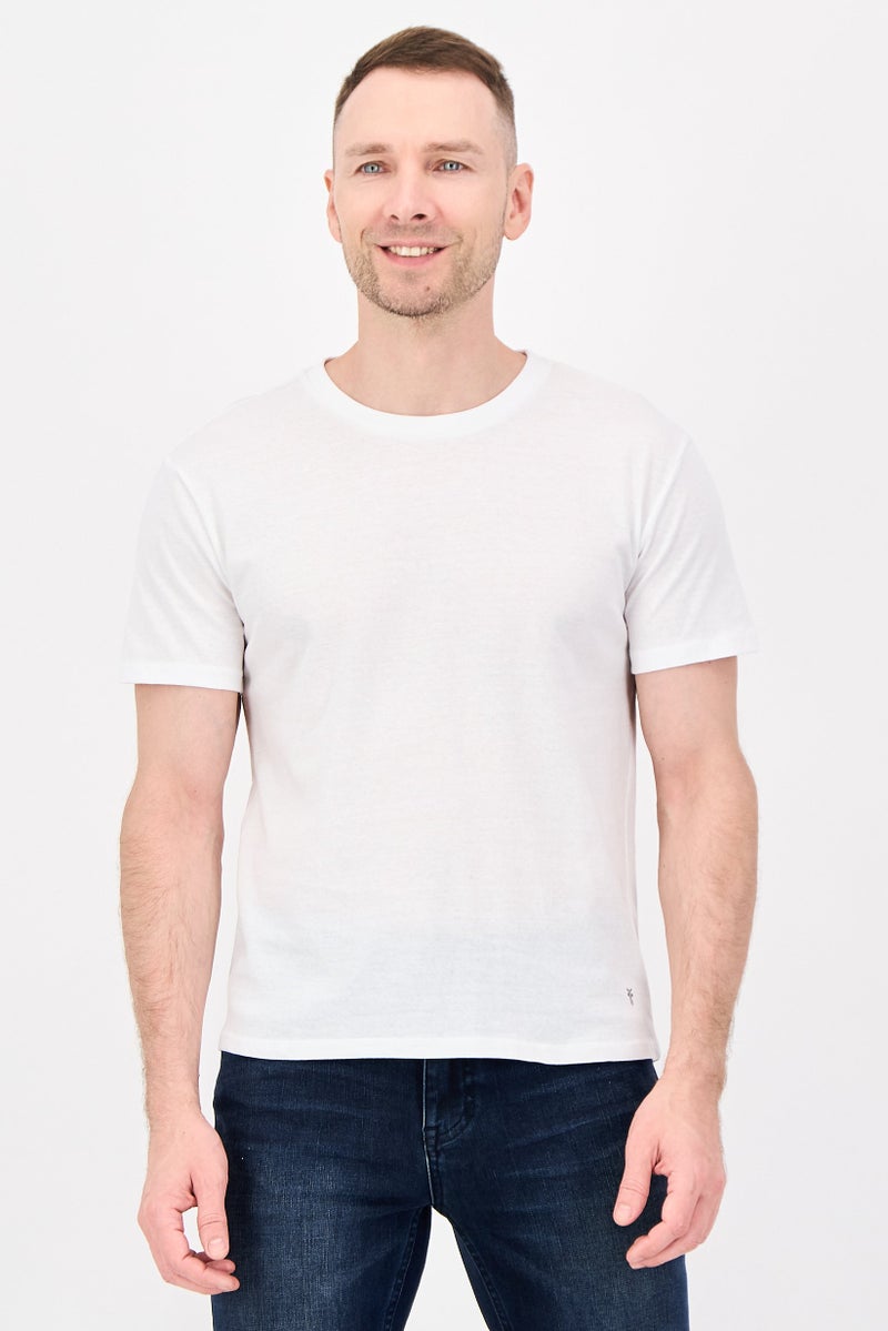 Frye تي شيرت رجالي بأكمام قصيرة وياقة دائرية بشعار العلامة التجارية، متعدد الألوان - Image 1